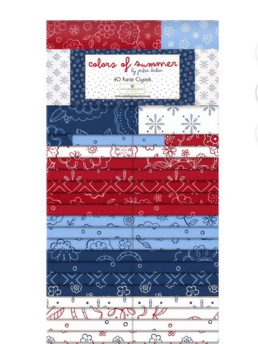 Colors of Summer cotton strip set / jelly roll by Wilmington Prints
